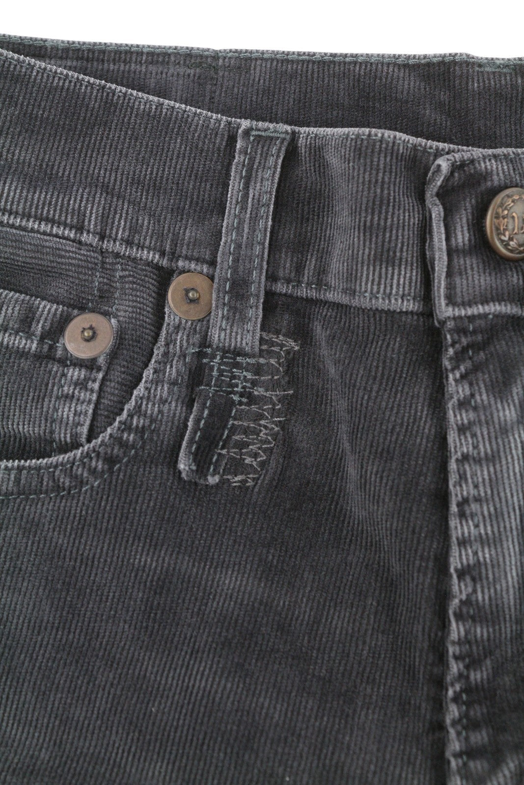 R13 Romeo Women Trousers 24 Obsidian Stretch Cord Straight Fit Zip FW25 RRP599