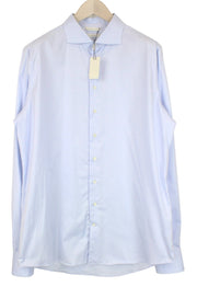 SUITSUPPLY Men's Formal Shirt 45L/17.75L Light Blue Cotton Cutaway Slim Formal