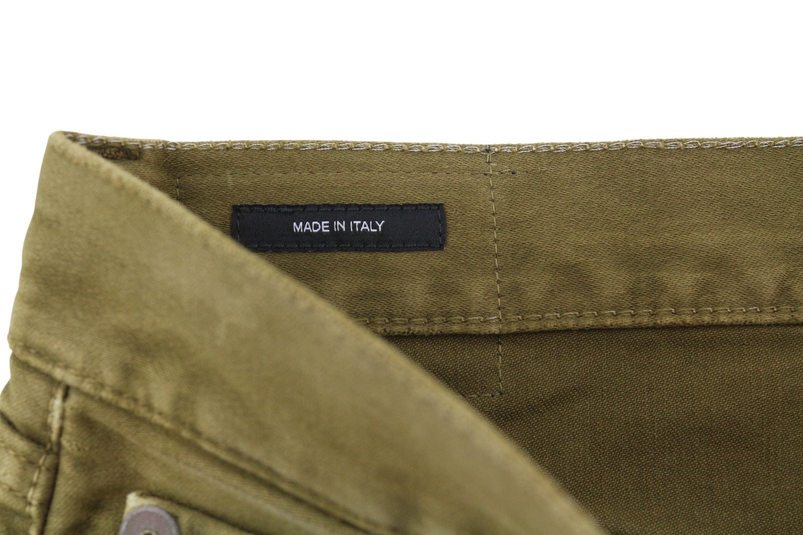 R13 Boyfriend Women Trousers 27 Olive Garment Dyed Moleskin Ankle Faded Zip FW25