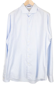 SUITSUPPLY Men's Formal Shirt 45L/17.75L Blue Striped Slim Try On Extra Fit