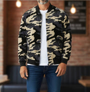 EMPORIO ARMANI Men Jacket EU52 Camouflage Soft Padded Lined Zip Bomber RRP799