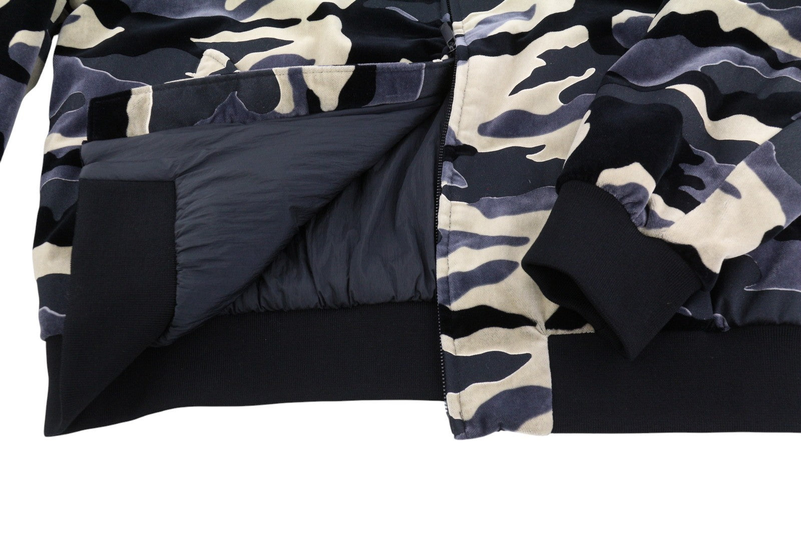 EMPORIO ARMANI Men Jacket EU52 Camouflage Soft Padded Lined Zip Bomber RRP799