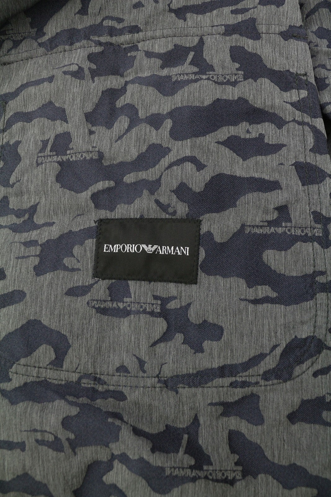 EMPORIO ARMANI Men Jacket EU50 Oversized Jacquard Camouflage Full Zip RRP799