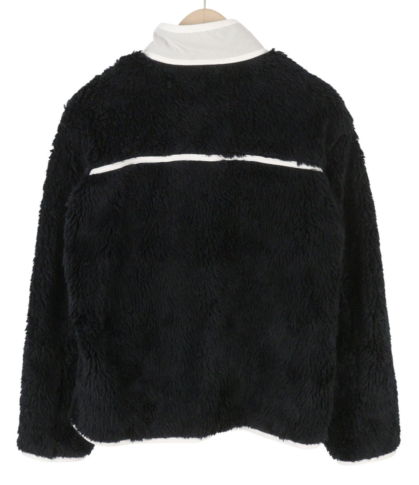 AMBUSH New Fleece Men Jacket L Black Fluffy Faux Fur Zipper Lightweight RRP710