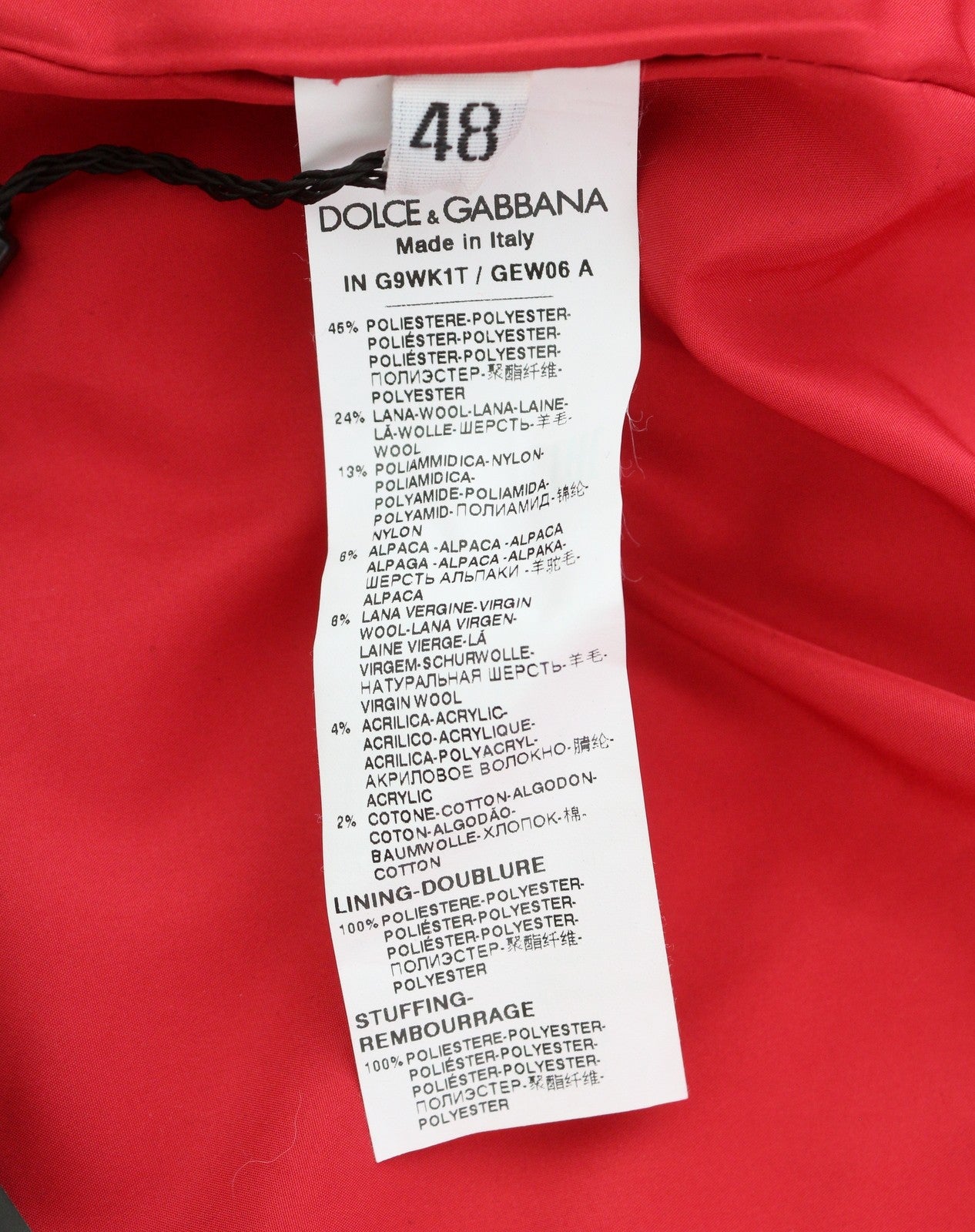 DOLCE & GABBANA Men Waistcoat 48 Grey Patches Wool Alpaca Blend Padded RRP2499