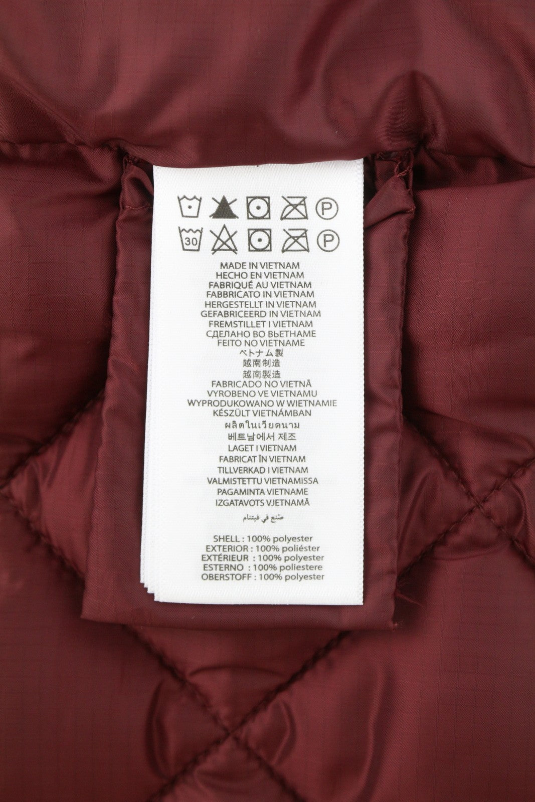 MICHAEL KORS Men Waistcoat L Burgundy Quilted Insulated Full Zip Vest RRP199