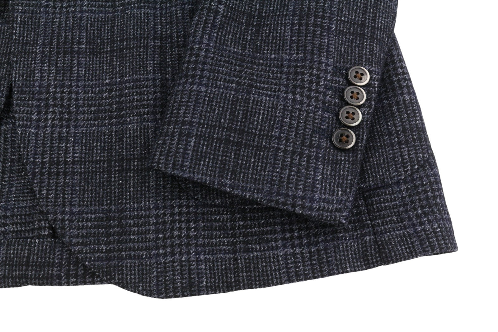 HACKETT Mayf Gmd Wool Check Men Blazer EU50 Grey Wool Blend Unlined Notch RRP550