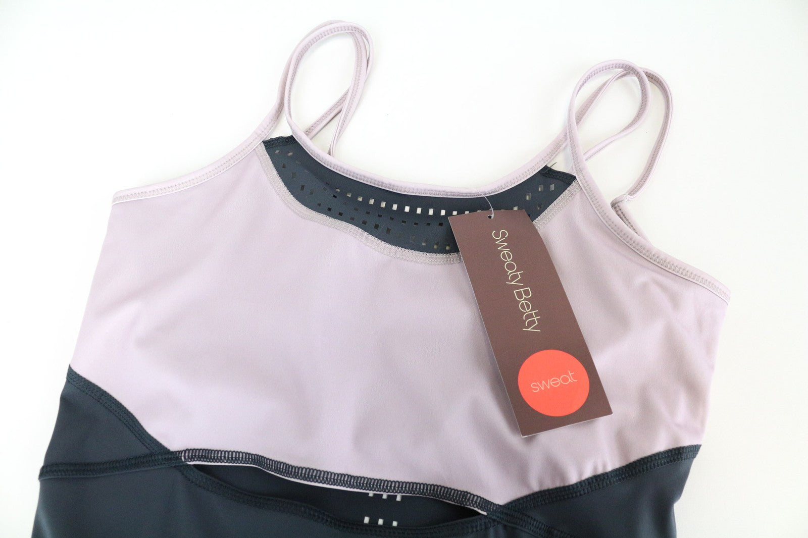 SWEATY BETTY Passe Women's Dance Leotard XS/S Grey Purple Stretch Jumpsuit