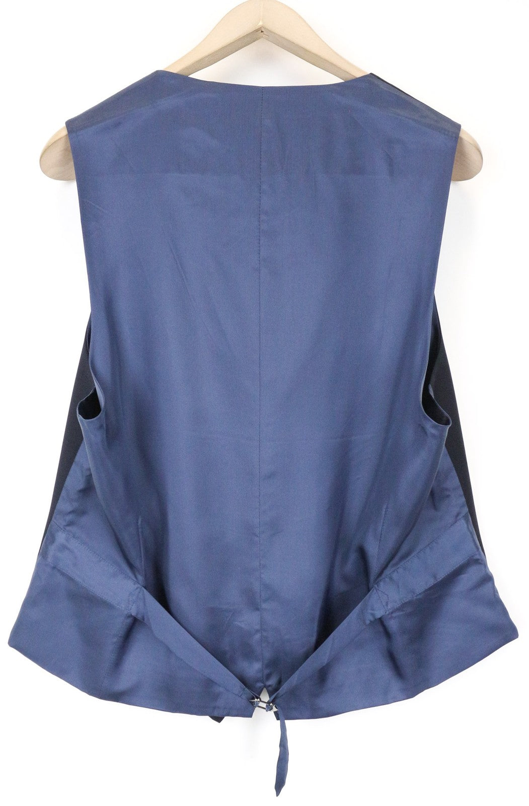 SUITSUPPLY Ferrara Men's Waistcoat UK42R Blue Wool Single Breasted Smart Vest