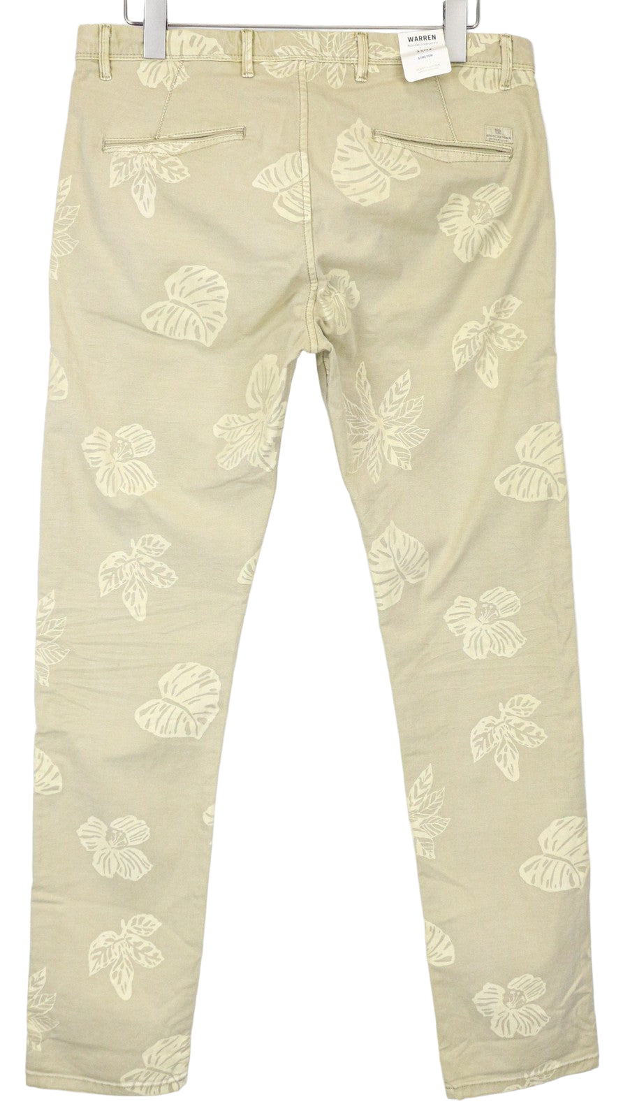 SCOTCH & SODA Warren Men's Pants W33/L34 Brown Patterned Straight Stretch Fit