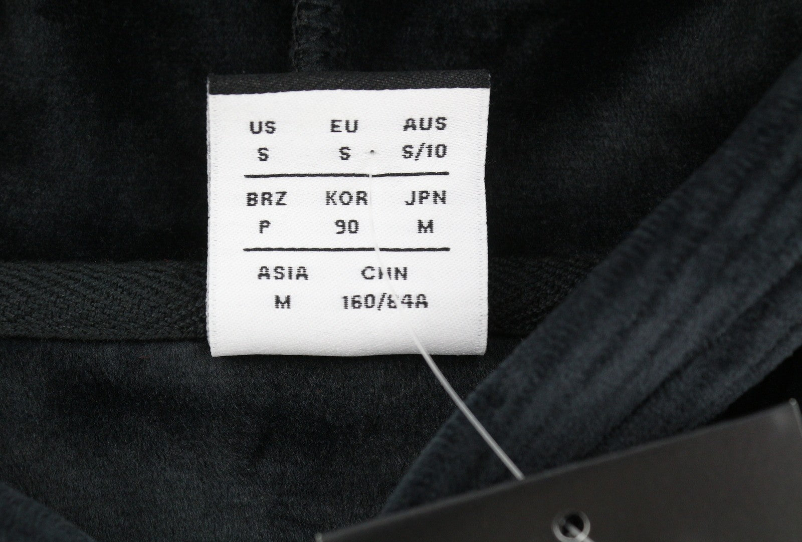 NEW BALANCE Women Hoodie S Black Soft Corduroy Oversized Loose Fit Pullover