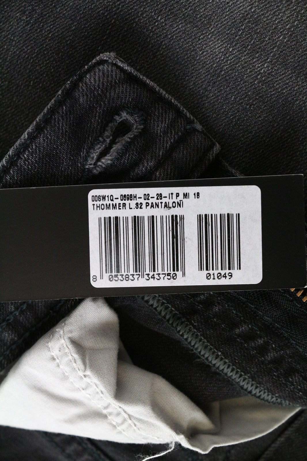 DIESEL Thommer 069BH Men's Jeans W28/L32 Grey Slim Skinny Stretch Cotton Fit