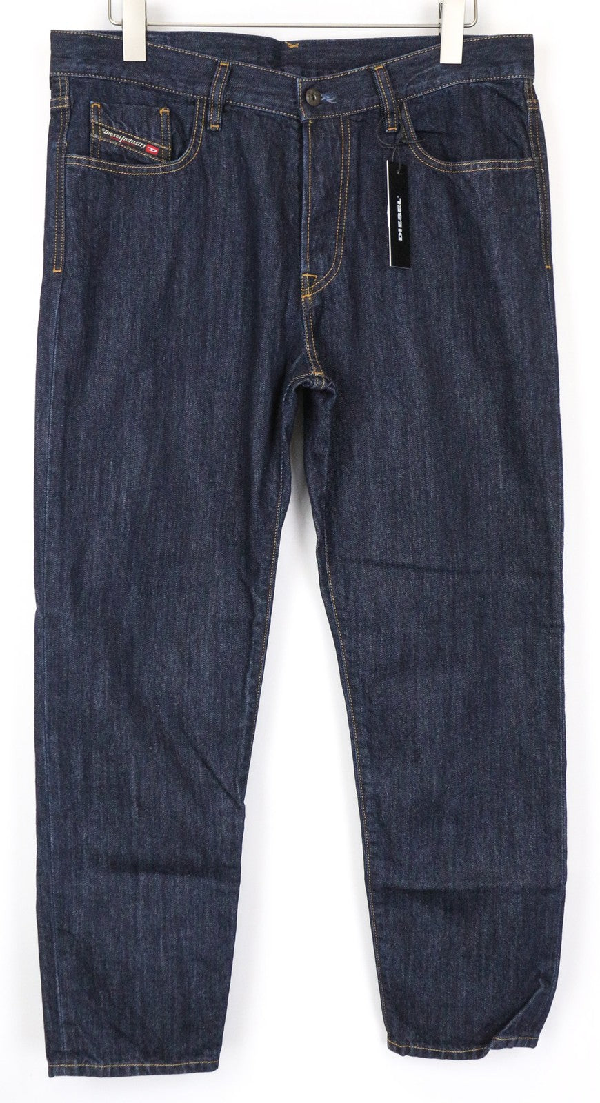 DIESEL Mharky 0091J Men's Jeans W34 Slim Fit Pure Cotton Dark Blue Five Pocket