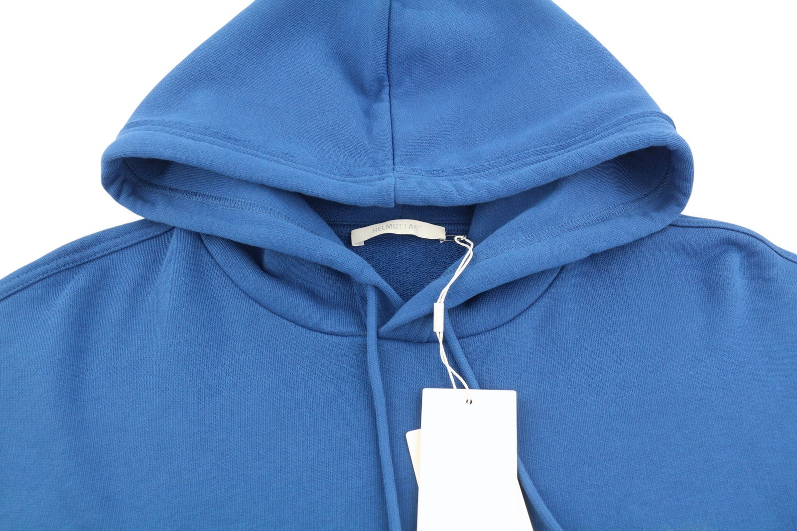 HELMUT LANG Trapunto Men Hoodie M Blue Kangaroo Pocket Hooded Pullover RRP299