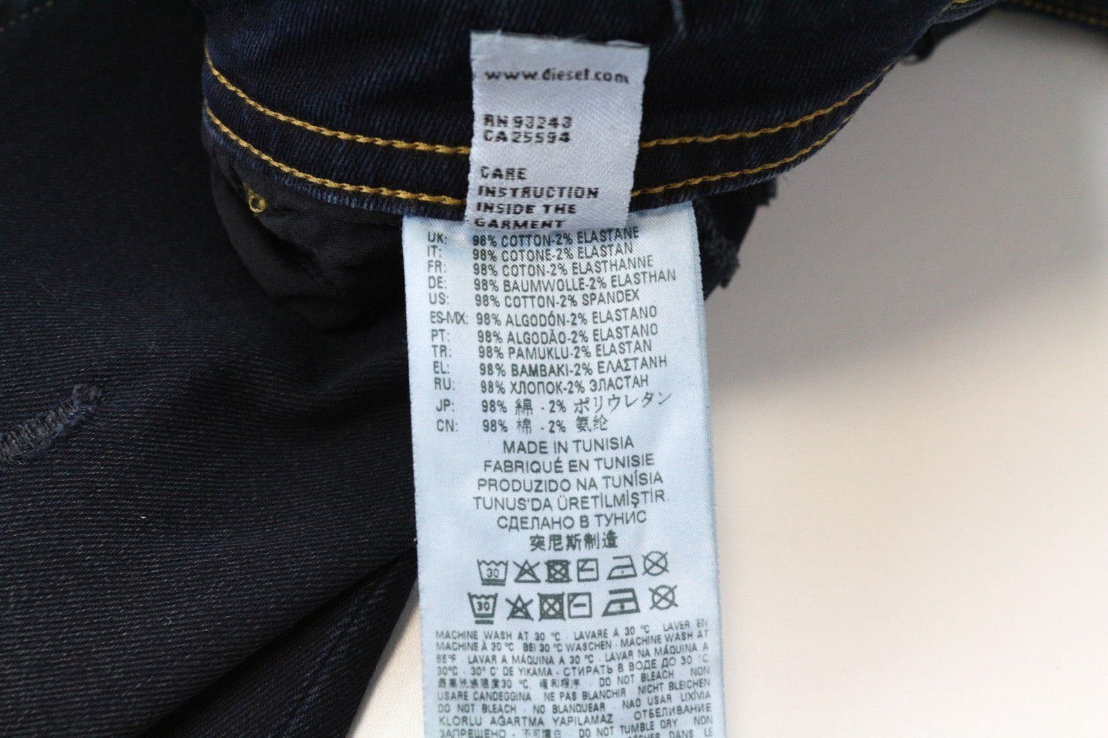 DIESEL Thommer 069GM Men's Jeans W28/L32 Slim Skinny Dark Blue Cotton Pants