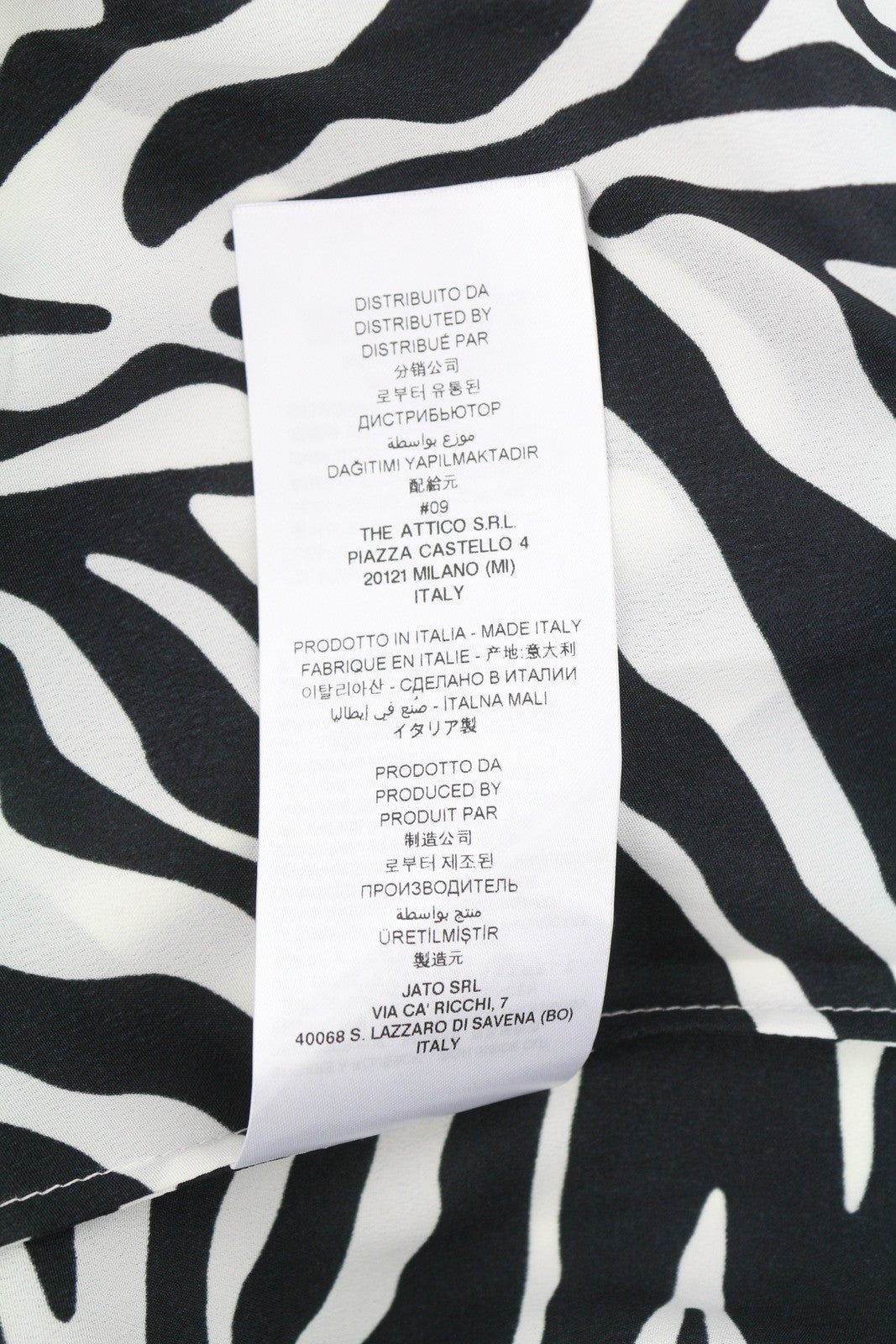 THE ATTICO moteriška suknelė 42 ilgomis rankovėmis, zebro rašto, su diržu, krepinė, apvyniojama maksi suknelė, RRP1199 