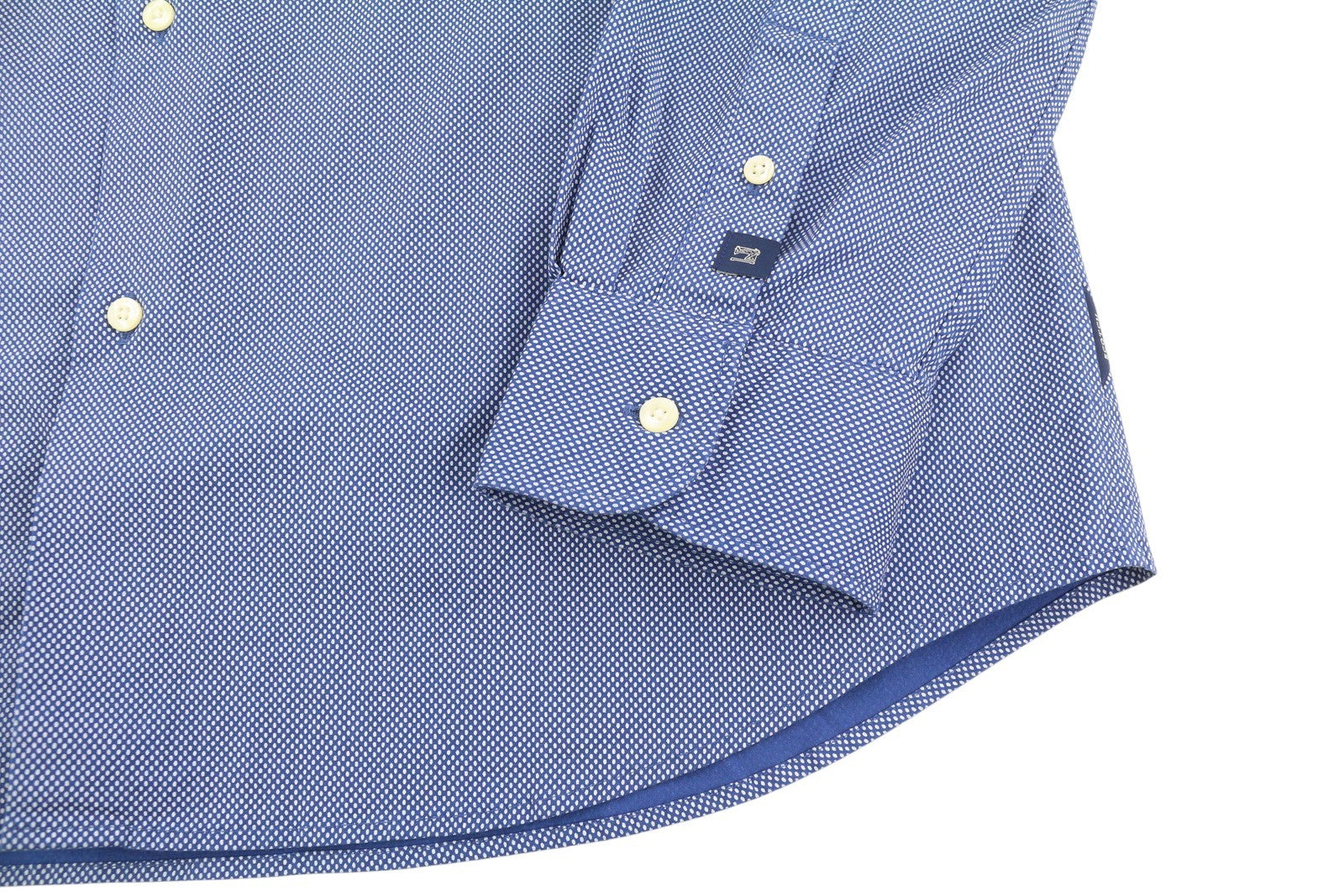 SCOTCH & SODA Slim Men Shirt XL Blue Patterned Spread Neck Button-Up Casual