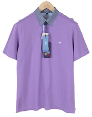 HARMONT & BLAINE Regular Fit Men Polos L Purple Violet Short Sleeve T-Shirt