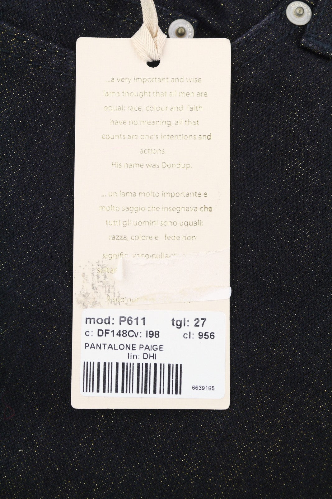 DONDUP Women Jeans 27 Black Gold Glitter Distress Ripped Cropped Loose RRP295