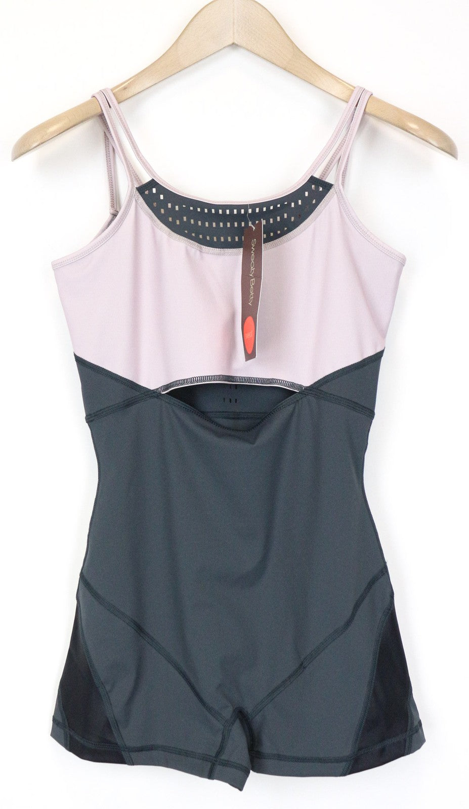 SWEATY BETTY Passe Women's Leotard XS/S Grey Purple Dance Sleeveless Jumpsuit