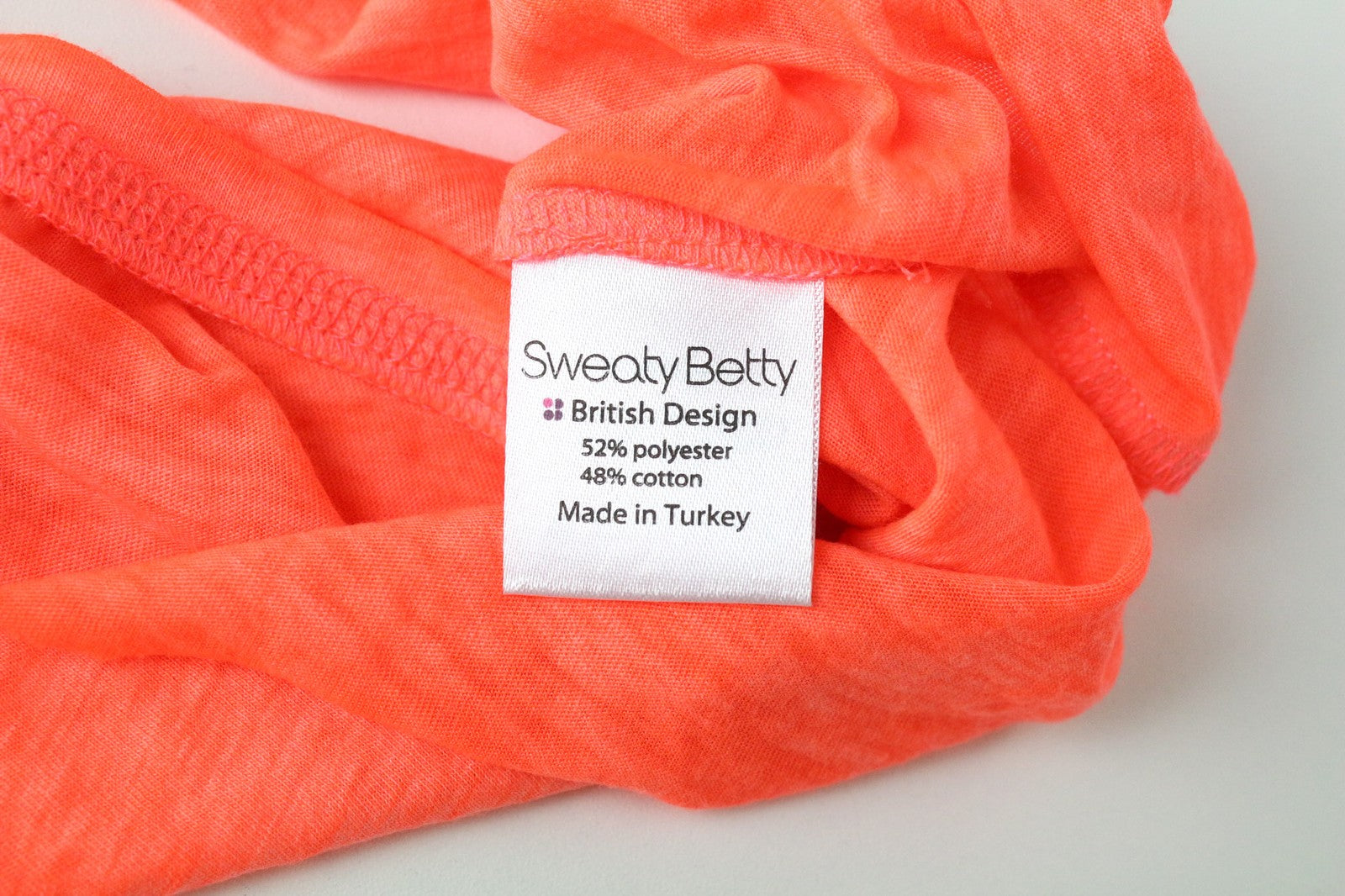 SWEATY BETTY Crop Hoody Women's T-Shirt XL Orange Loose Cotton Blend Vest Top