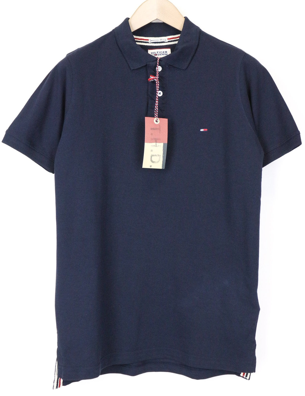 TOMMY HILFIGER DENIM Men's T-Shirt S Blue Casual Short Sleeve Cotton Top