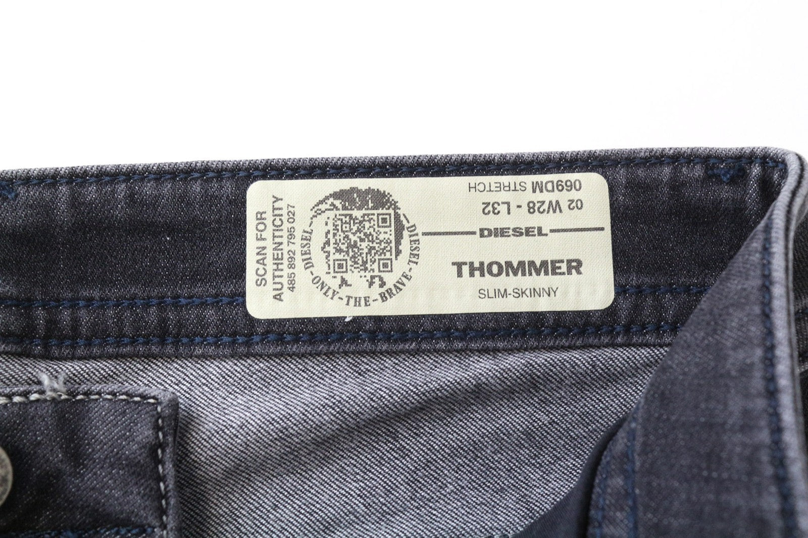 DIESEL Thommer 069DM Men's Jeans W28/L32 Dark Grey Cotton Slim Skinny Fit