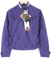 TUCANO URBANO Shorty Women's Jacket IT40 Purple Cotton Zipped Moto Lined Coat