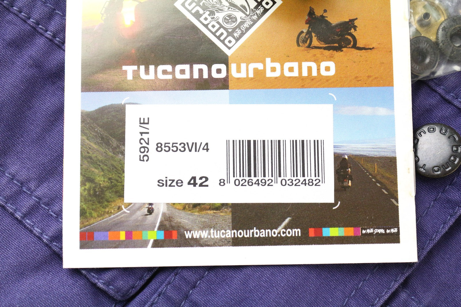 TUCANO URBANO Shorty Women's Jacket IT42 Purple Breathable Cotton Moto Jacket