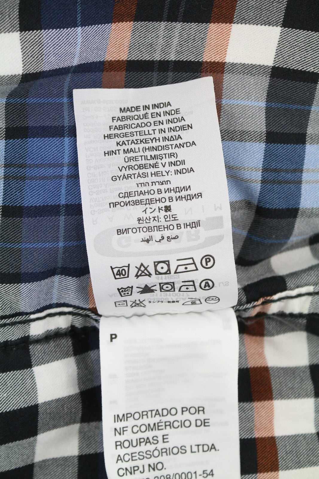 G-STAR Aero Phantom Chech L/S Men Shirt 2XL Casual Plaid Button-Up Spread Neck