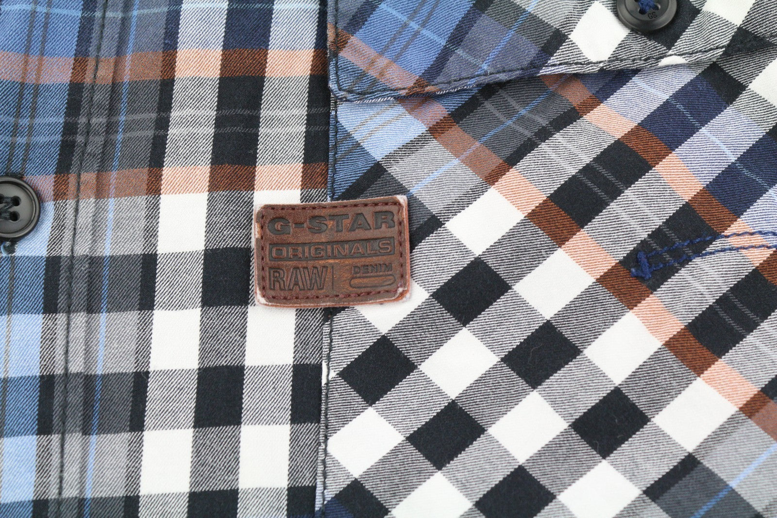 G-STAR Aero Phantom Chech L/S Men Shirt 2XL Casual Plaid Button-Up Spread Neck