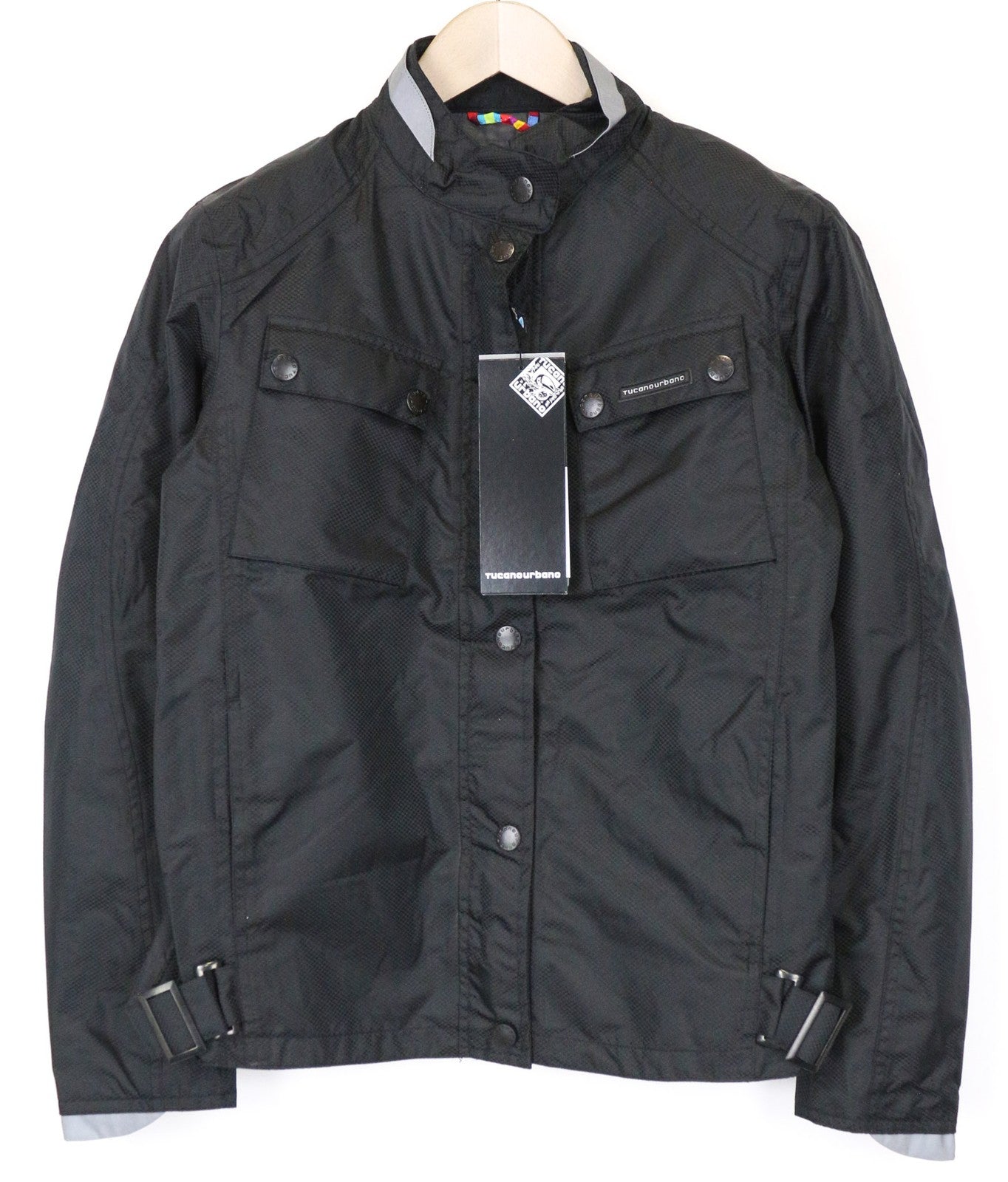 TUCANO URBANO Tina Women's Jacket IT44 Black Windbreaker Lined Moto Armour