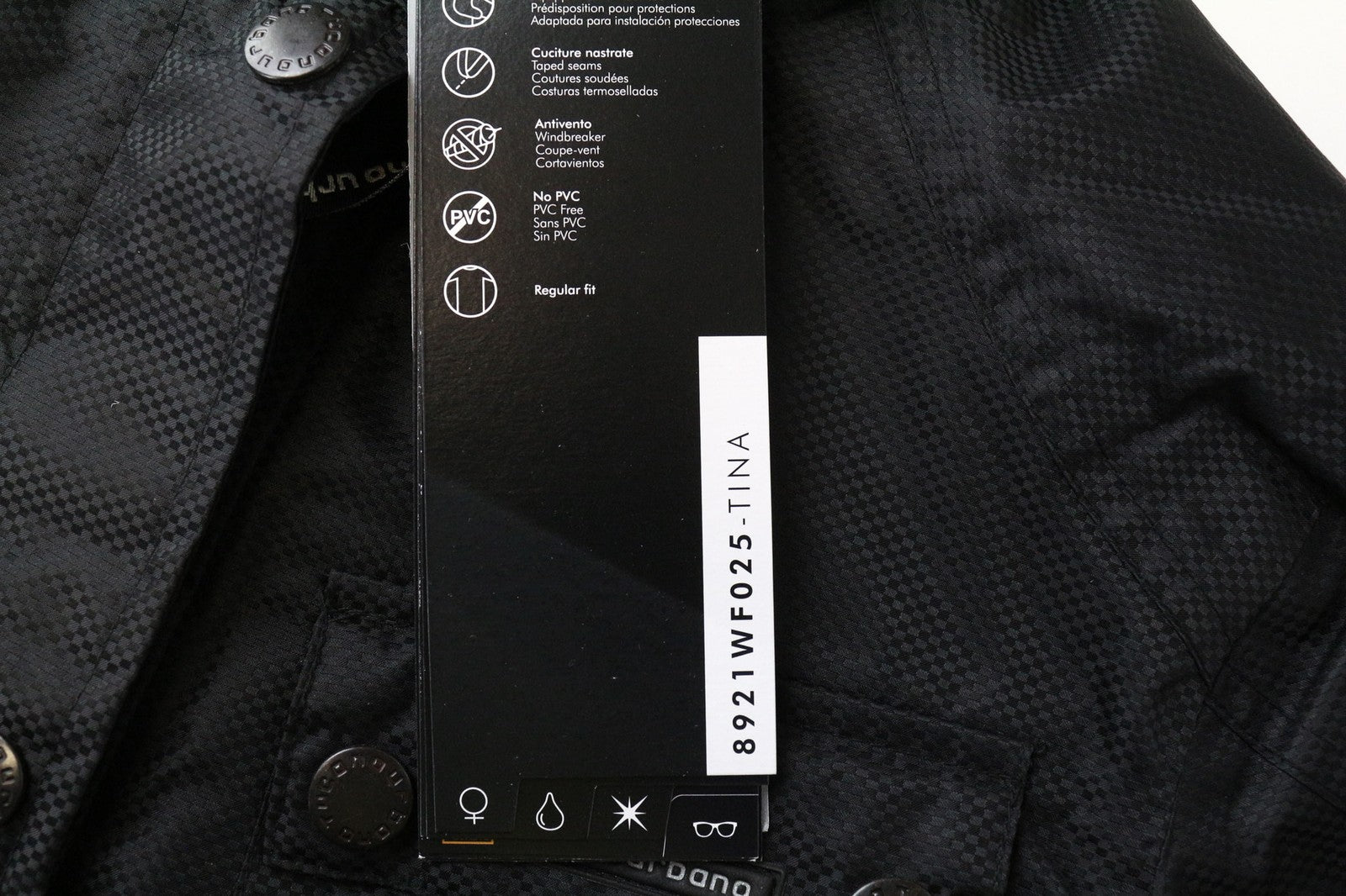 TUCANO URBANO Tina Women's Jacket IT44 Black Windbreaker Lined Moto Armour