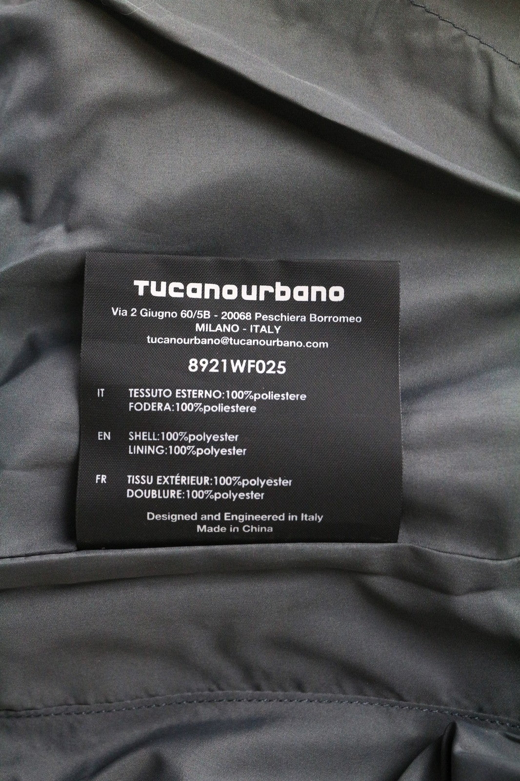 TUCANO URBANO Tina Women's Jacket IT44 Black Windbreaker Lined Moto Armour