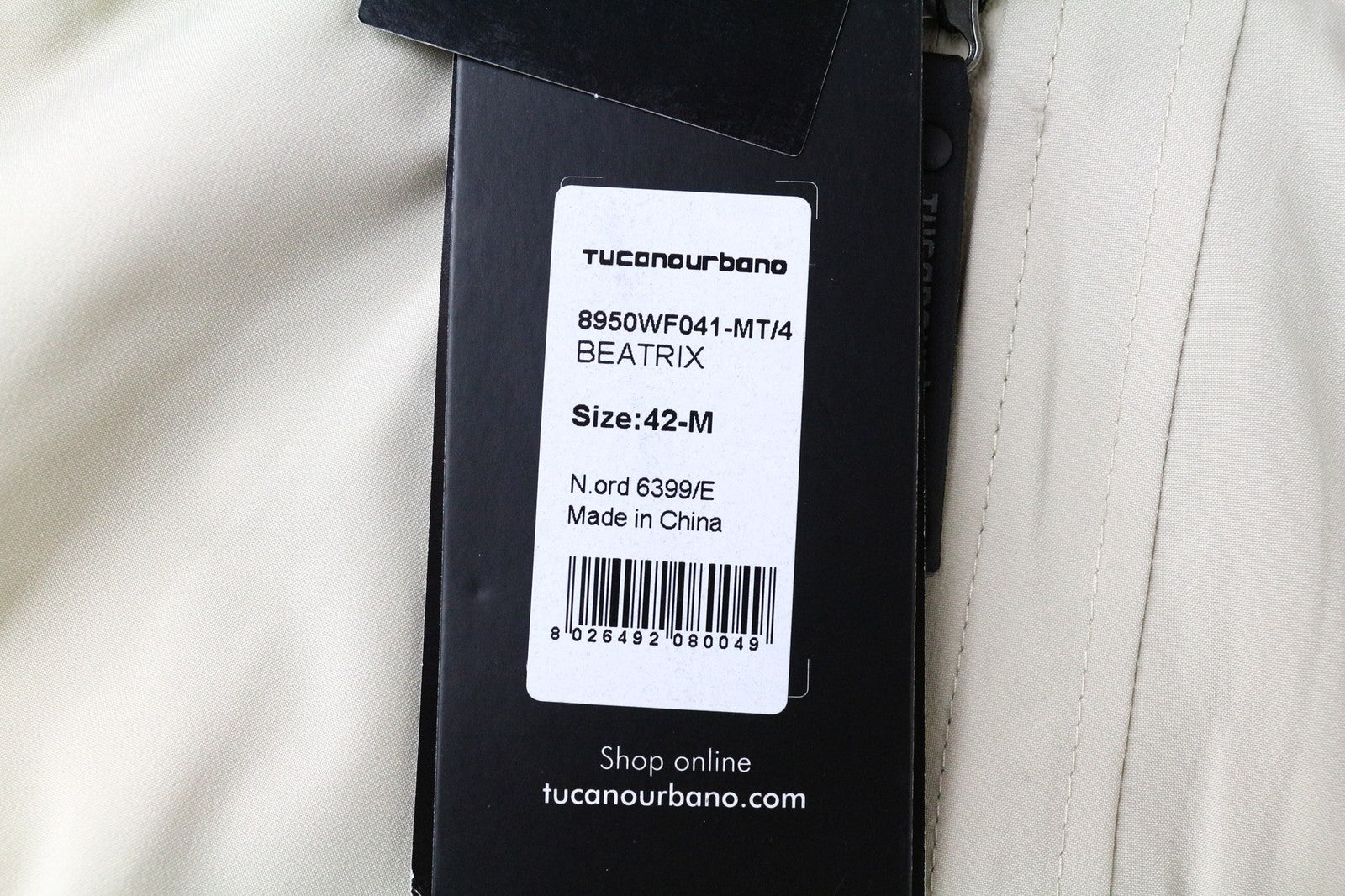 TUCANO URBANO Beatrix Women's Jacket IT42 Beige Waterproof Moto Belted Coat