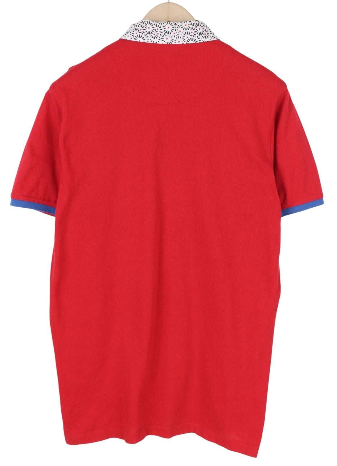 HARMONT & BLAINE Narrow Fit Men Polos L Red Half Button Short Sleeved T-Shirt