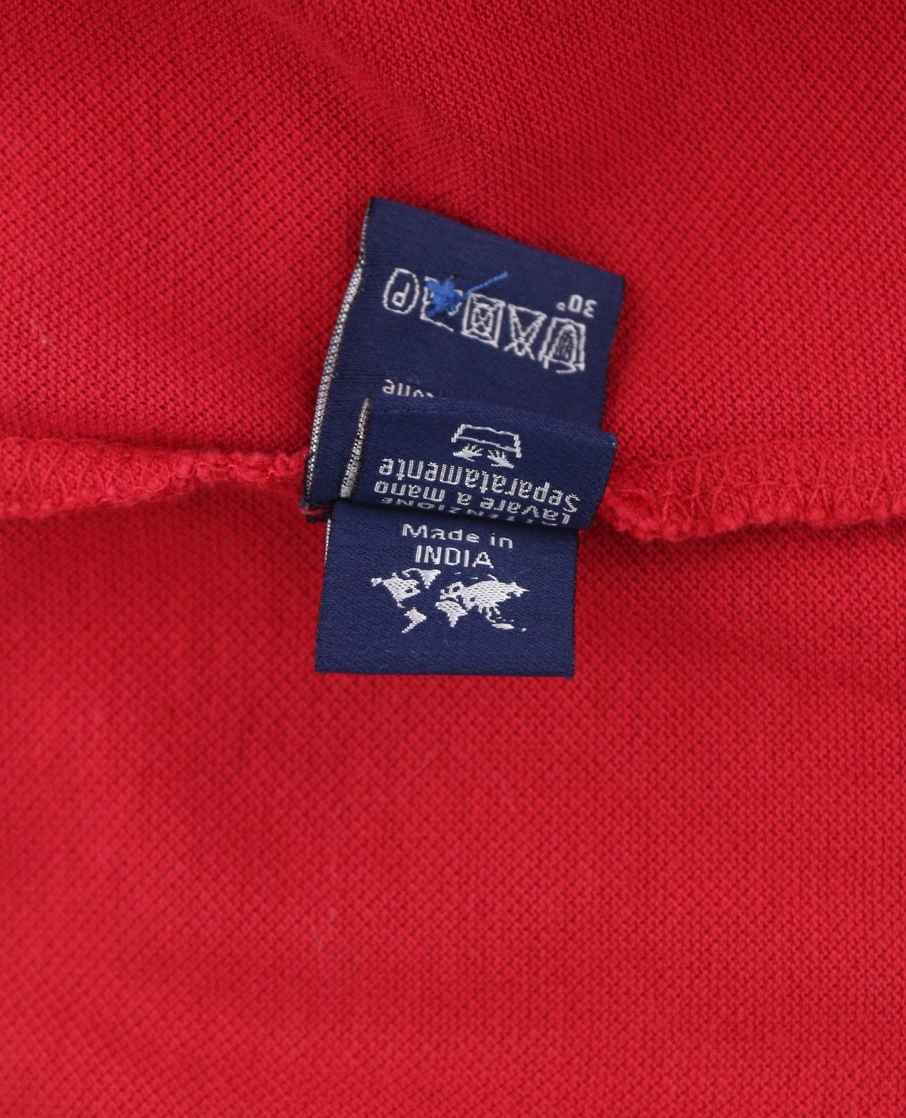 HARMONT & BLAINE Narrow Fit Men Polos L Red Half Button Short Sleeved T-Shirt