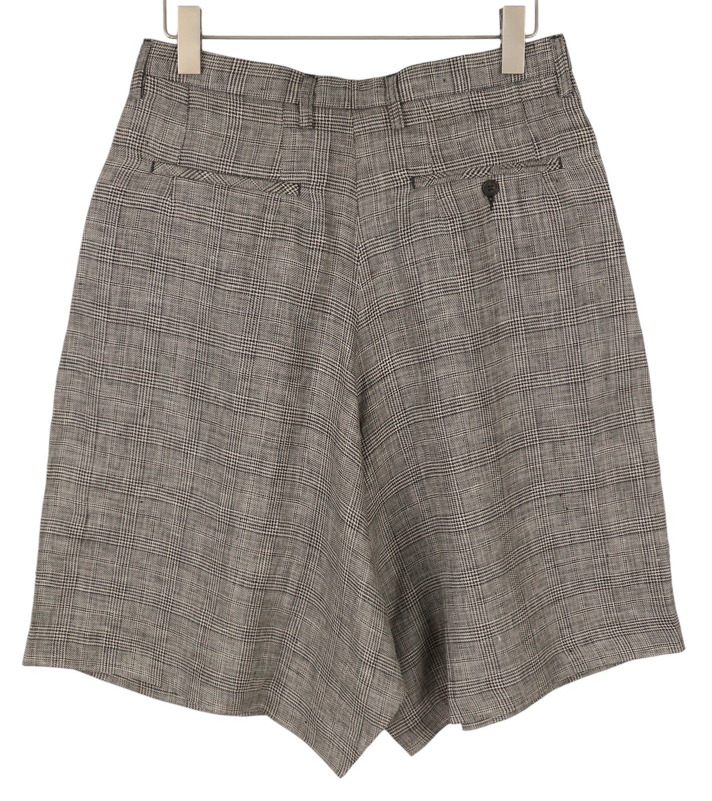 R13 Jumbo Tailored Women Shorts 27 Brown Linen Bermuda Drop Crotch SS25 RRP799