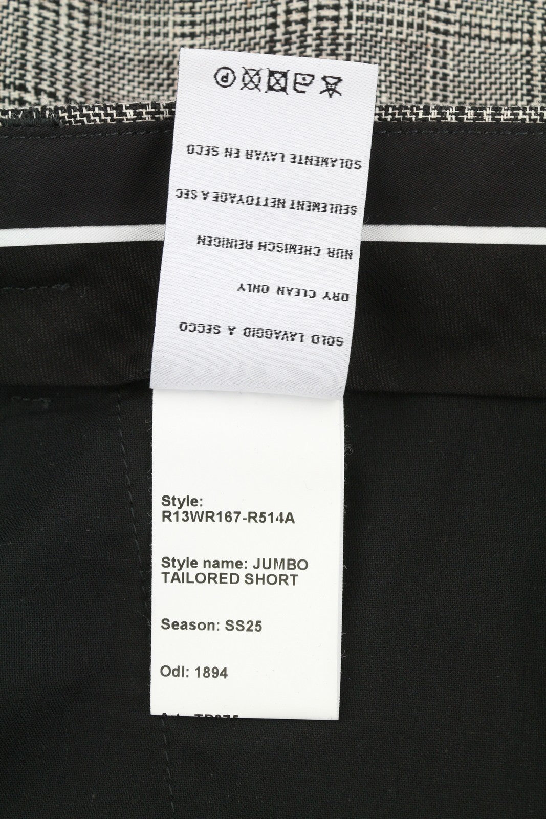 R13 Jumbo Tailored Women Shorts 27 Brown Linen Bermuda Drop Crotch SS25 RRP799