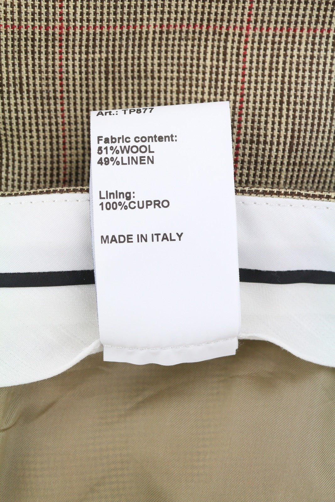 R13 Pleated Pocket Women Trousers 27 Brown Wool Linen Patterned Cropped SS25