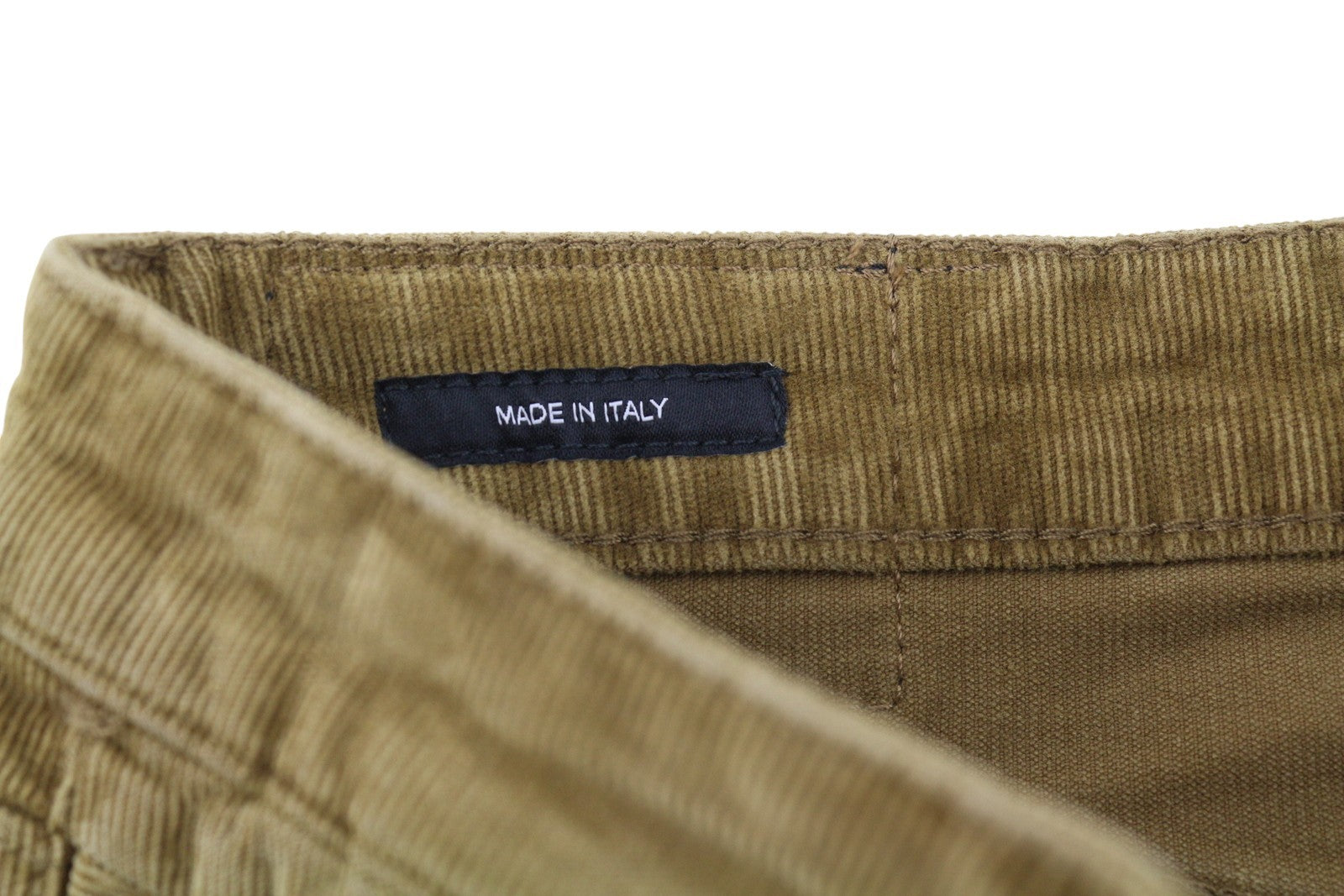 R13 Boy Straight Women Trousers 25 Golden Brown Stretch Cord Cropped Zip FW25