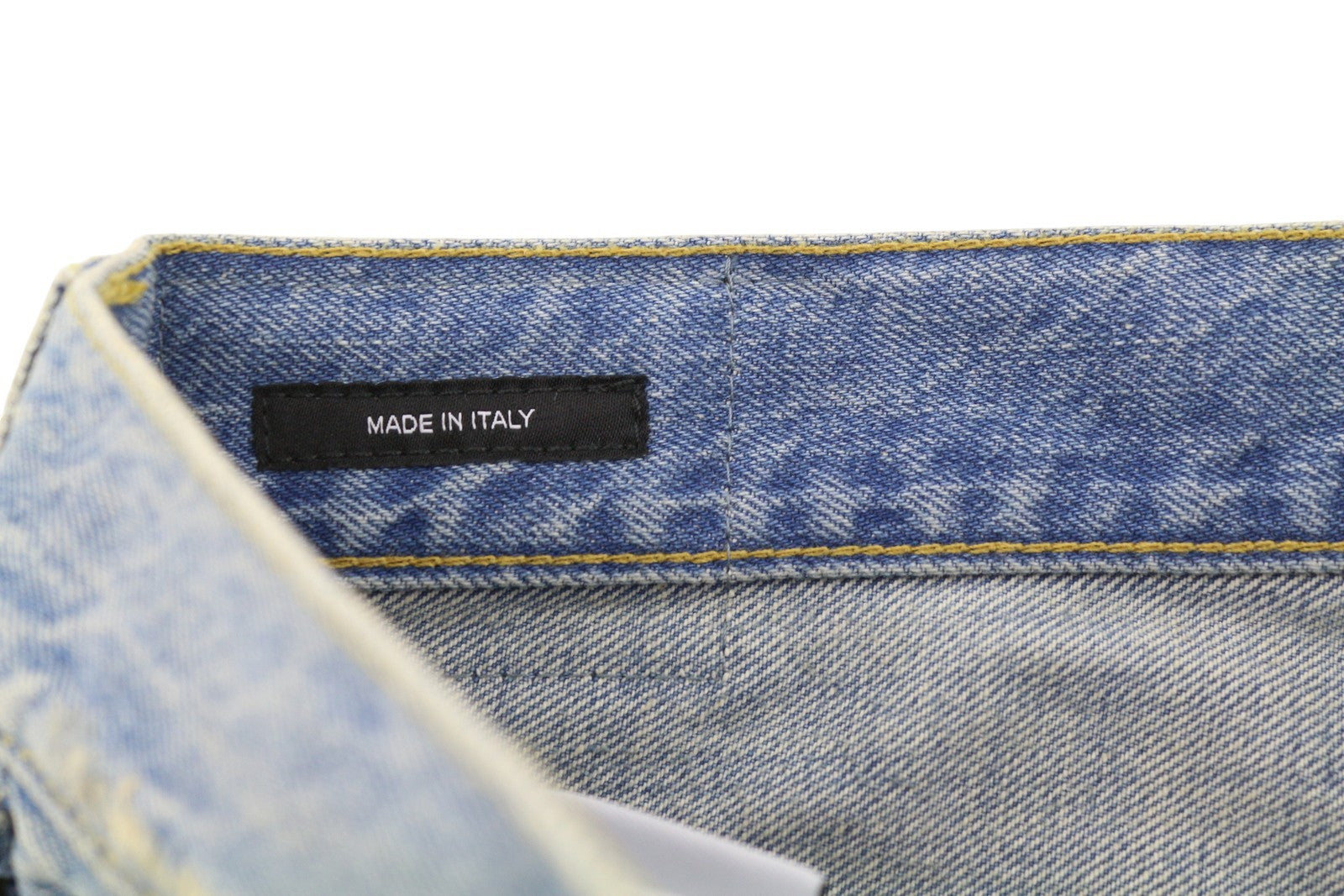 R13 Cross Over Women Jeans 23 Merrin Blue Faded Asymmetric Straight PF25 RRP795