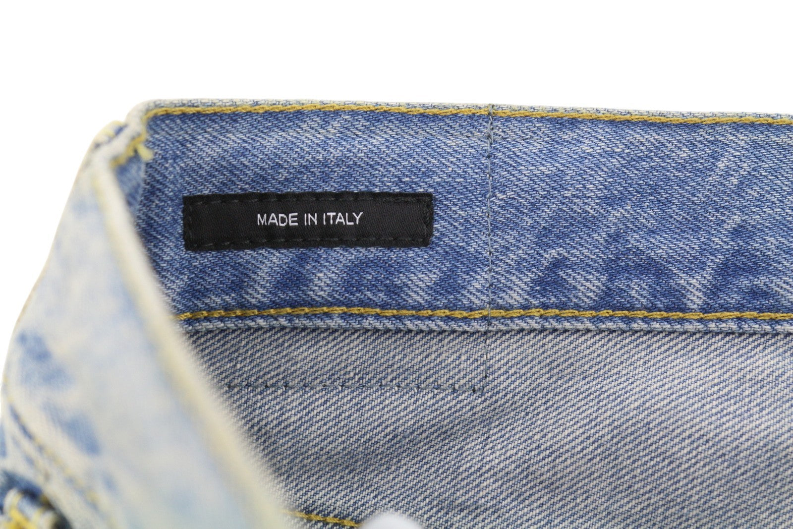 R13 Cross Over Women Jeans 25 Merrin Blue Faded Asymmetric Straight PF25 RRP795