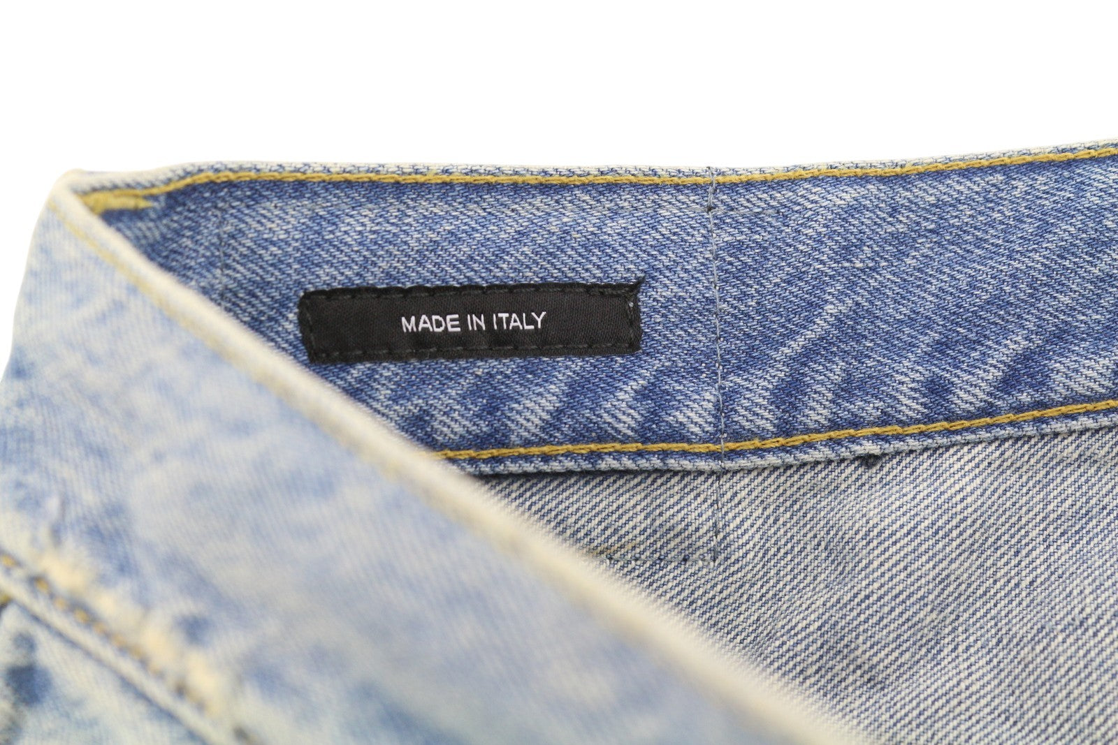 R13 X-BF Women Jeans 27 Merrin Blue Whiskers Faded Cropped Zip Fly Denim PF25