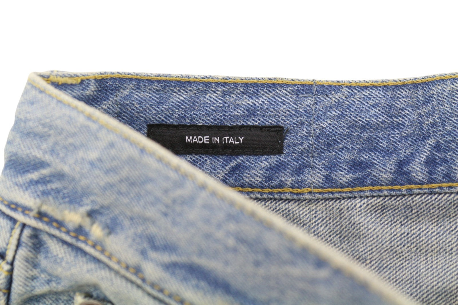 R13 X-BF Women Jeans 26 Merrin Blue Whiskers Faded Cropped Zip Fly PF25 RRP795