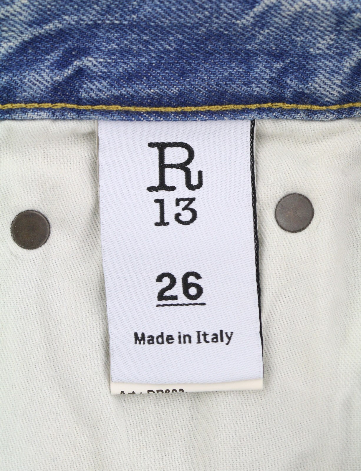 R13 Charlotte Women Jeans 26 Merrin Blue Faded Flared High Rise PF25 RRP795