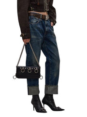 R13 Cuffed X-BF Women Jeans 30 Adelaide Selvedge Blue Limited Edition RRP950