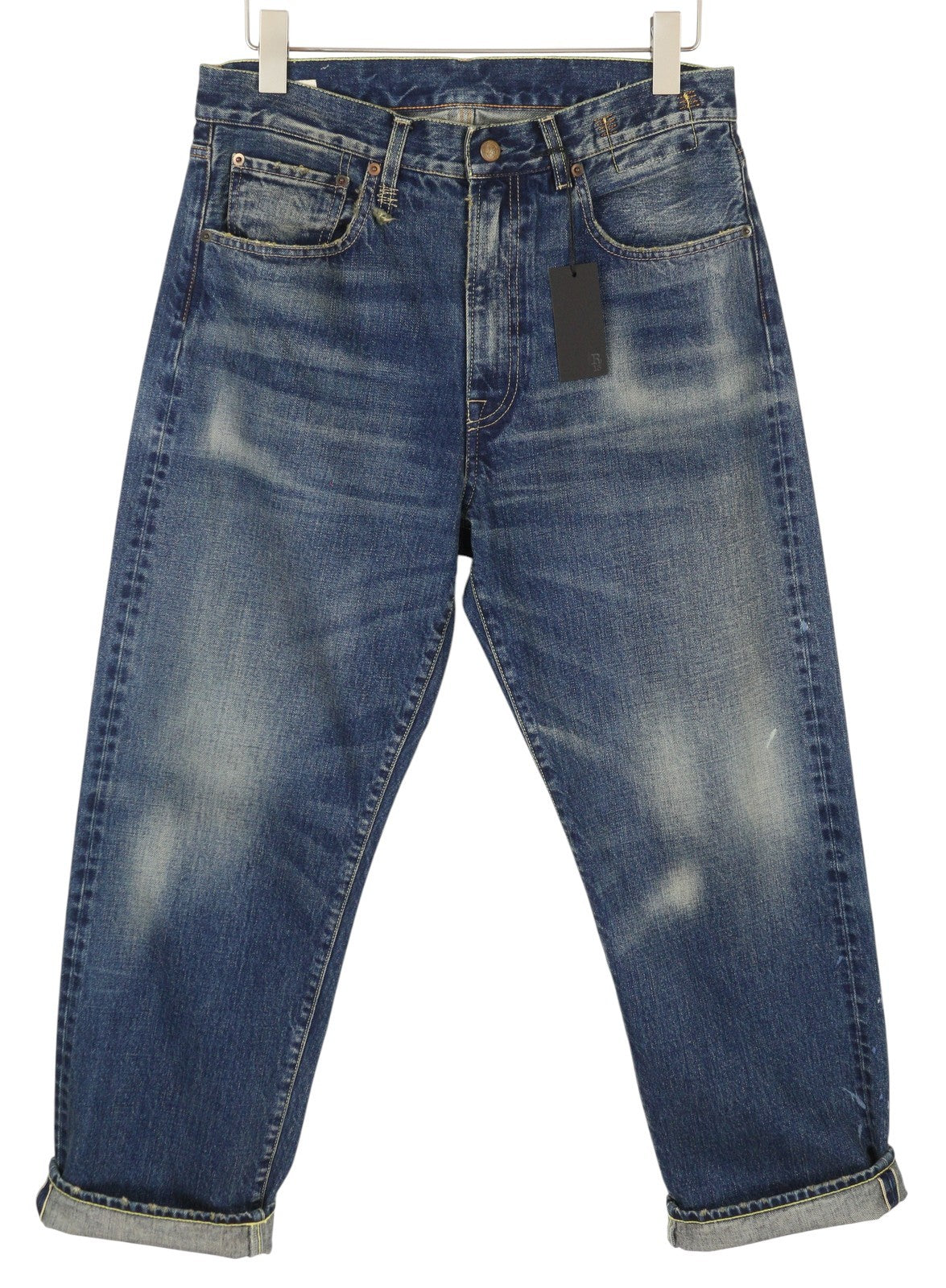 R13 Cuffed X-BF Women Jeans 27 Adelaide Selvedge Blue Limited Edition RRP950