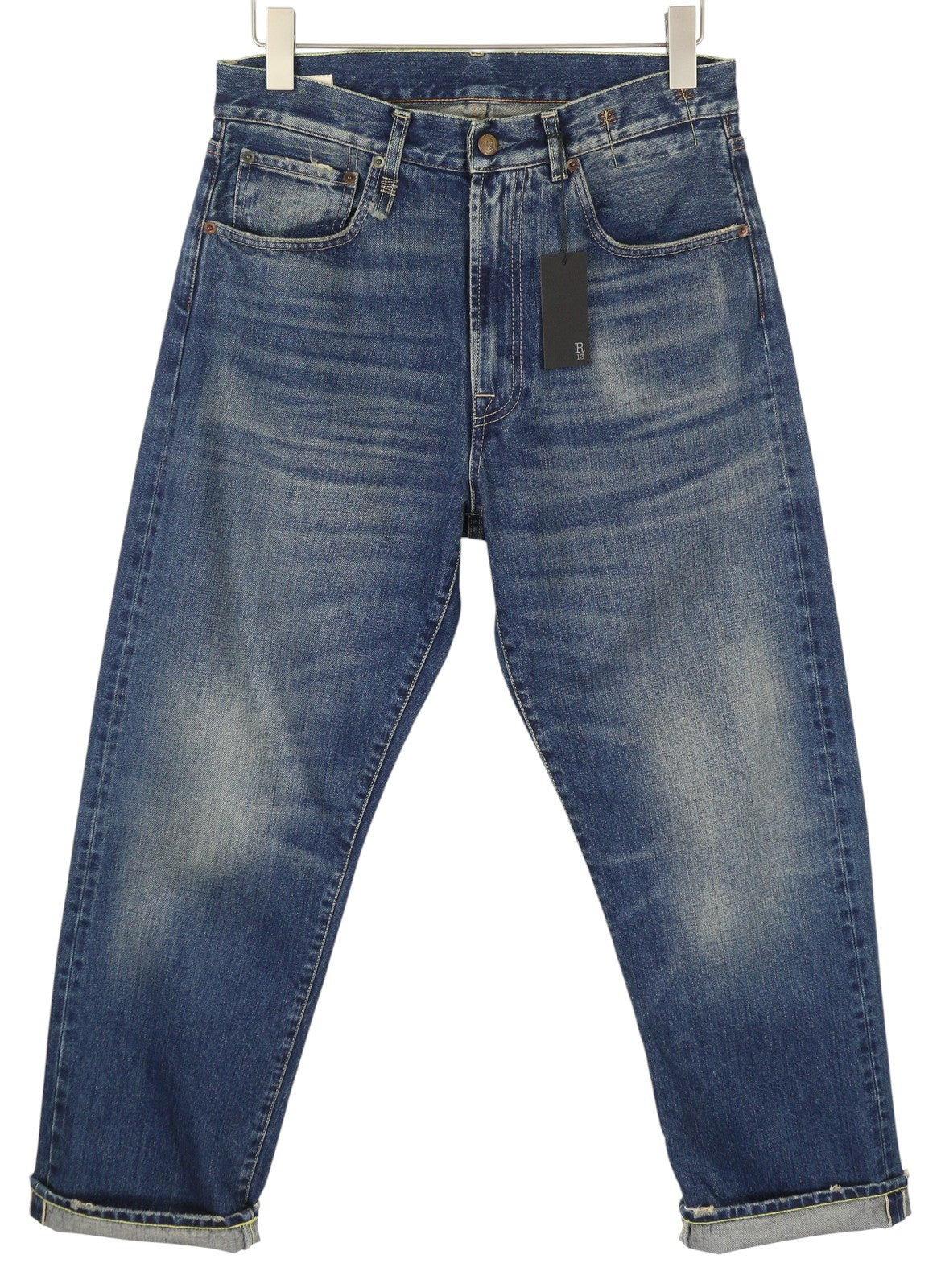 R13 Cuffed X-BF Women Jeans 26 Adelaide Selvedge Blue Limited Edition RRP950