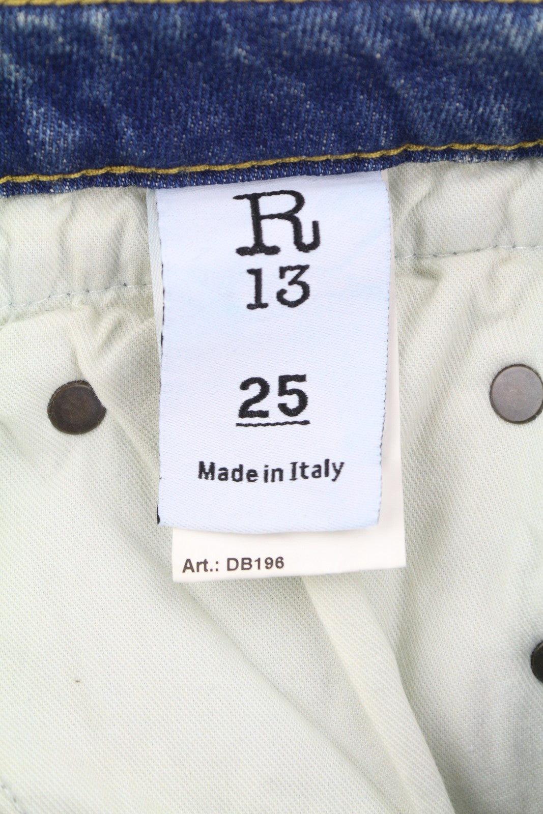 R13 Boy Flare Women Jeans 25 Kelly Stretch Flare Faded Whiskers Blue PF25 RRP645